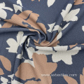 Poly spandex double knitted crepe fabric with print